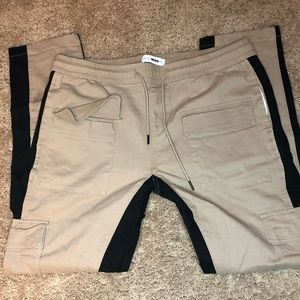 FashionNova Stripe Joggers pants Size L NWOT
